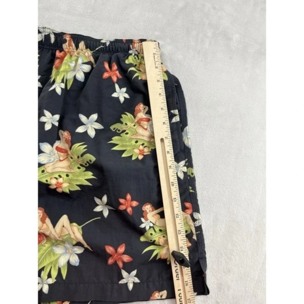 VTG Tommy Bahama Swim Trunk Short Men XL Gray Tropical Floral Mesh Lined Nylon - Picture 8 of 16
